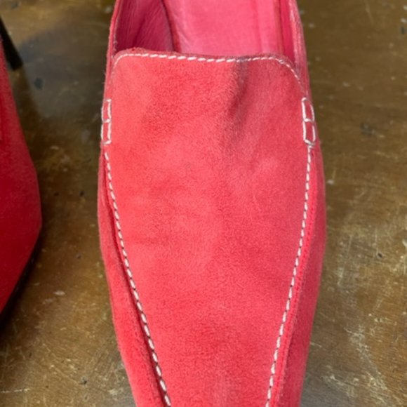 Donald J. Pliner Red Suede Mules - Size 6 1/2 - Picture 12 of 14